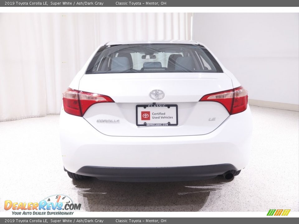 2019 Toyota Corolla LE Super White / Ash/Dark Gray Photo #16