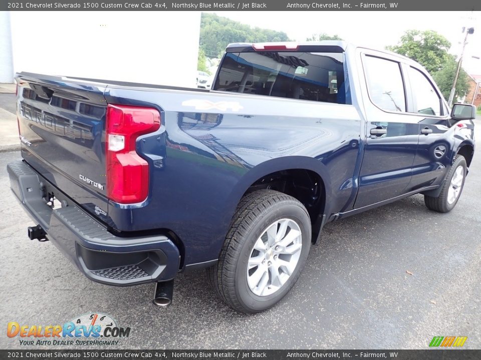 2021 Chevrolet Silverado 1500 Custom Crew Cab 4x4 Northsky Blue Metallic / Jet Black Photo #3