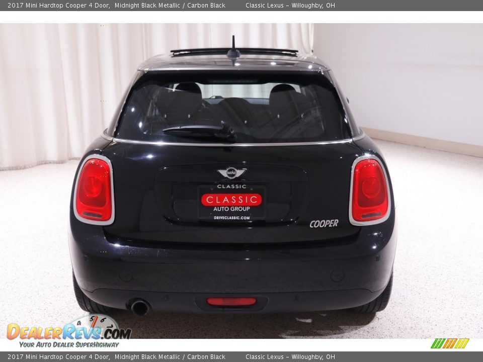 2017 Mini Hardtop Cooper 4 Door Midnight Black Metallic / Carbon Black Photo #15