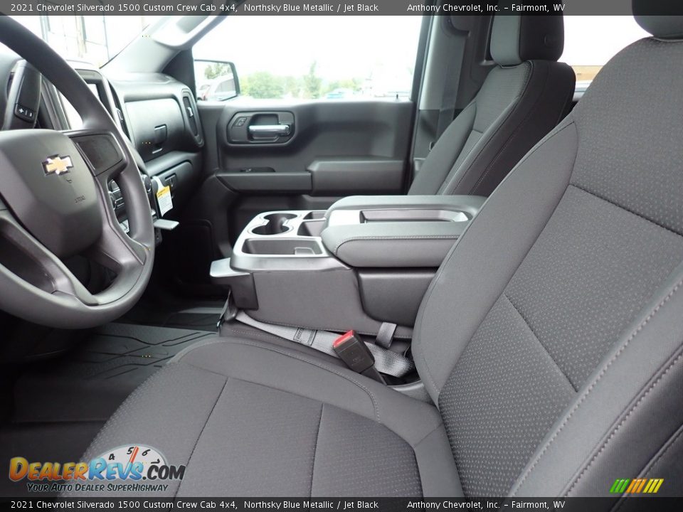 2021 Chevrolet Silverado 1500 Custom Crew Cab 4x4 Northsky Blue Metallic / Jet Black Photo #10