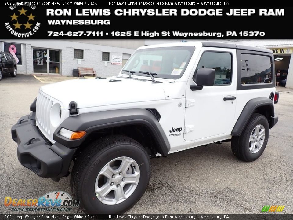 2021 Jeep Wrangler Sport 4x4 Bright White / Black Photo #1