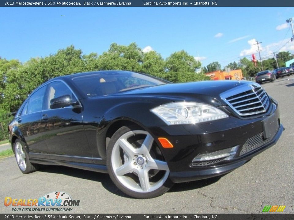 2013 Mercedes-Benz S 550 4Matic Sedan Black / Cashmere/Savanna Photo #1