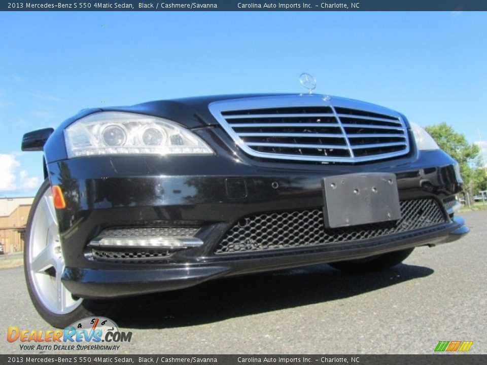 2013 Mercedes-Benz S 550 4Matic Sedan Black / Cashmere/Savanna Photo #2