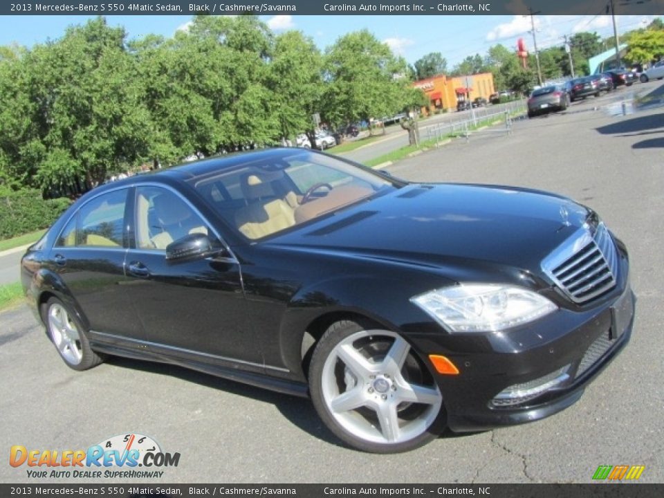 2013 Mercedes-Benz S 550 4Matic Sedan Black / Cashmere/Savanna Photo #3