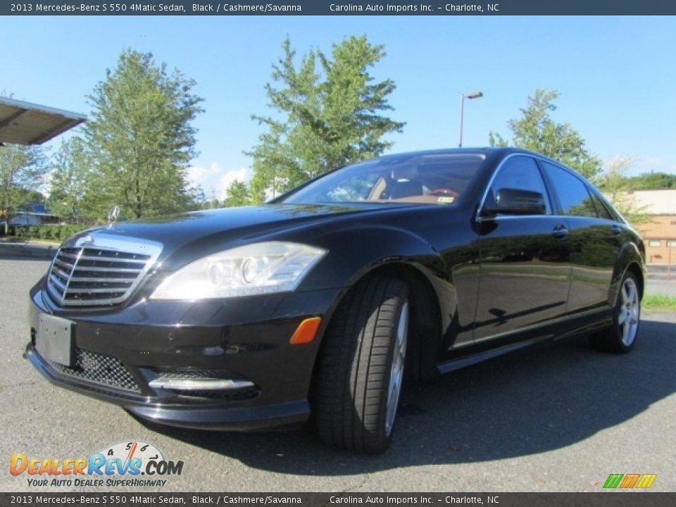 2013 Mercedes-Benz S 550 4Matic Sedan Black / Cashmere/Savanna Photo #6