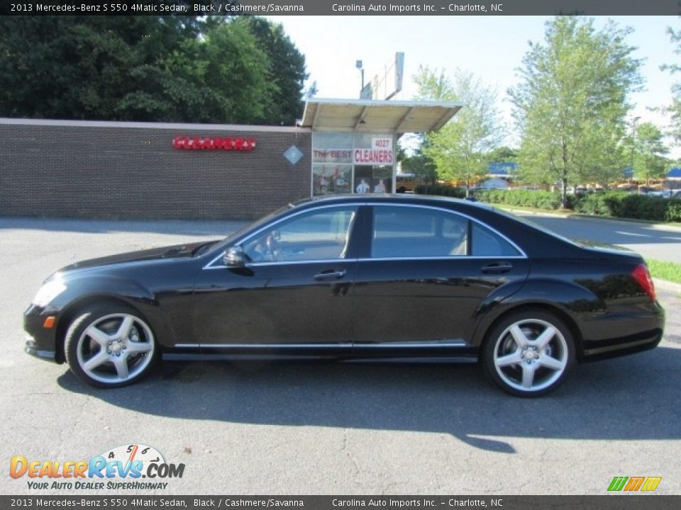 2013 Mercedes-Benz S 550 4Matic Sedan Black / Cashmere/Savanna Photo #7