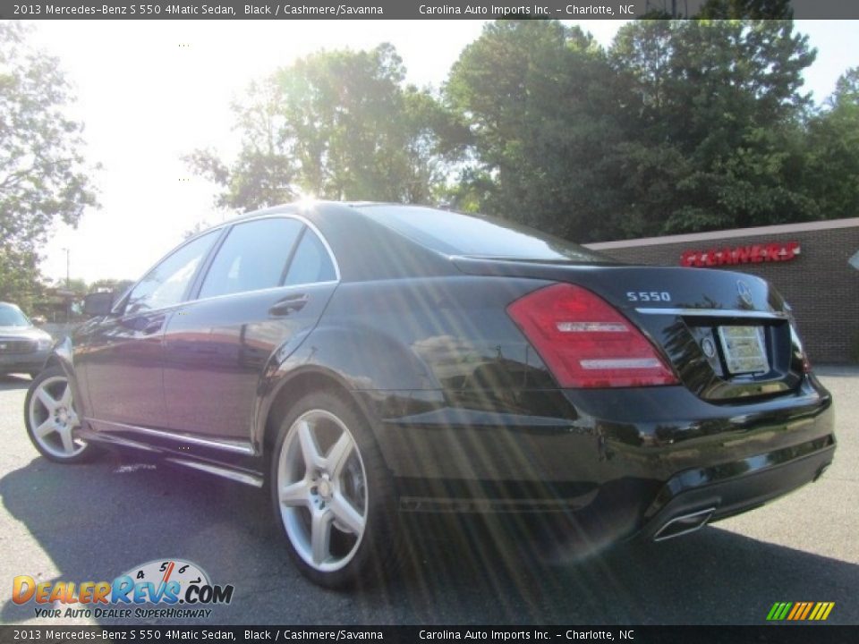 2013 Mercedes-Benz S 550 4Matic Sedan Black / Cashmere/Savanna Photo #8