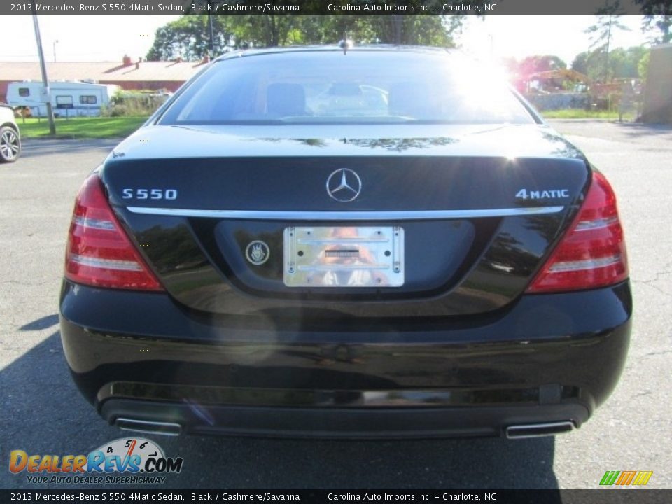 2013 Mercedes-Benz S 550 4Matic Sedan Black / Cashmere/Savanna Photo #9