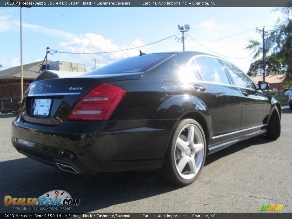 2013 Mercedes-Benz S 550 4Matic Sedan Black / Cashmere/Savanna Photo #10