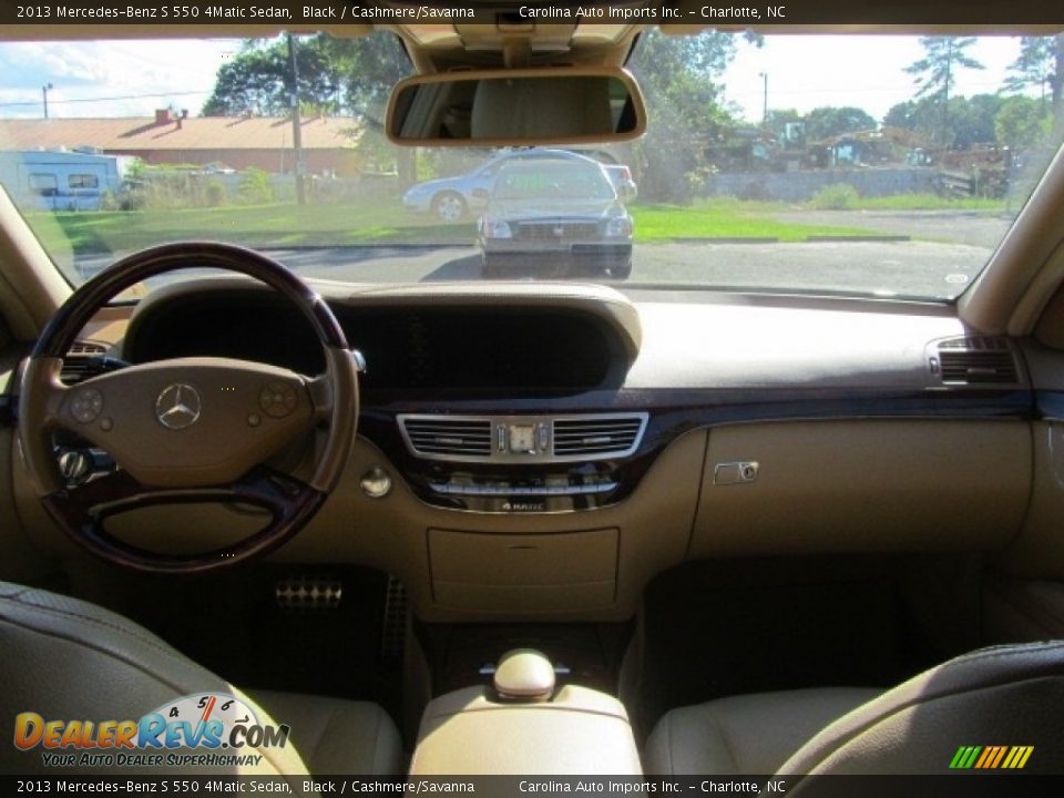 2013 Mercedes-Benz S 550 4Matic Sedan Black / Cashmere/Savanna Photo #13