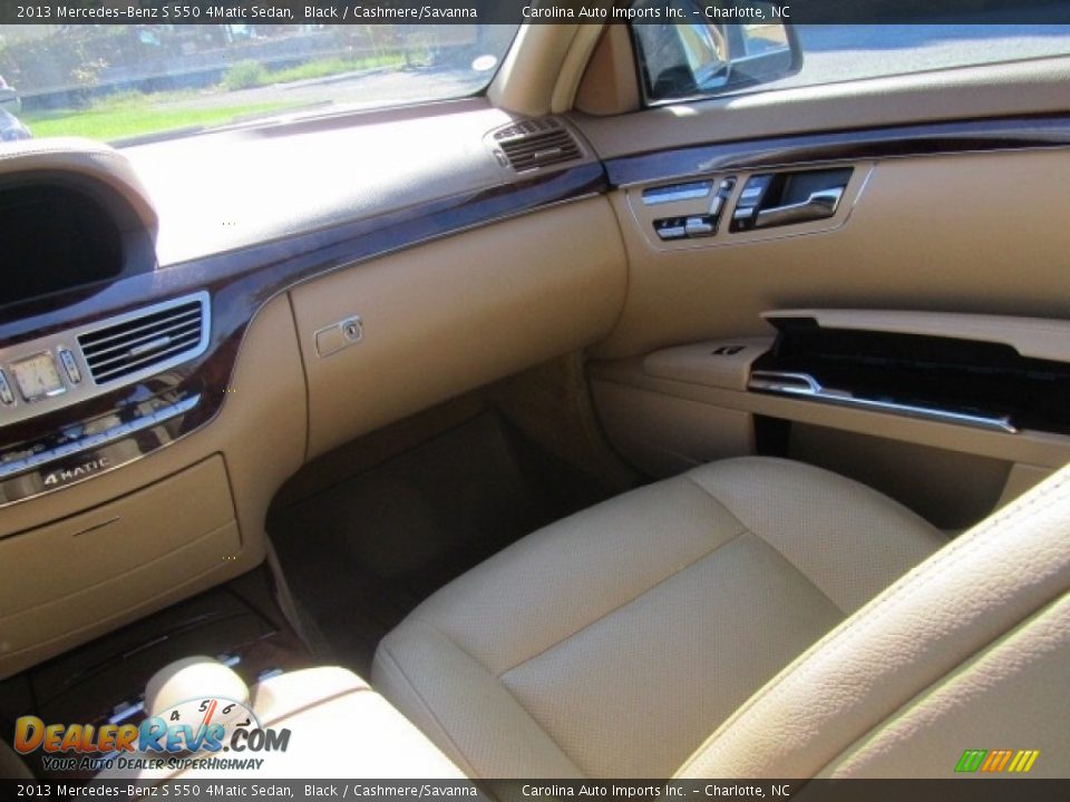 2013 Mercedes-Benz S 550 4Matic Sedan Black / Cashmere/Savanna Photo #14