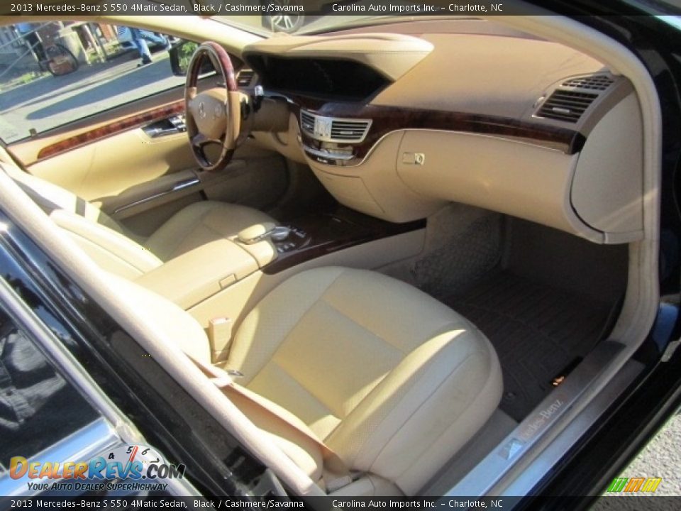 2013 Mercedes-Benz S 550 4Matic Sedan Black / Cashmere/Savanna Photo #21