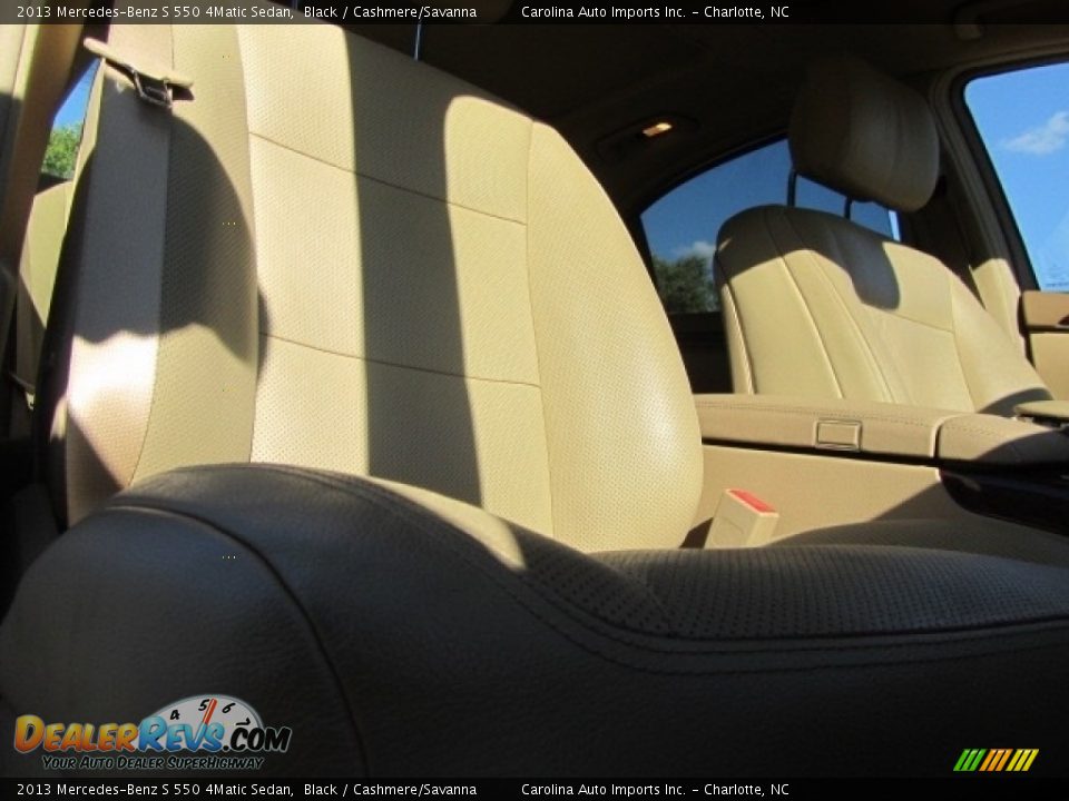 2013 Mercedes-Benz S 550 4Matic Sedan Black / Cashmere/Savanna Photo #22