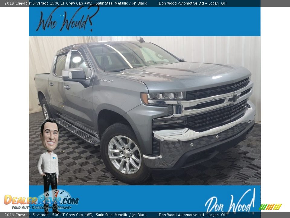 2019 Chevrolet Silverado 1500 LT Crew Cab 4WD Satin Steel Metallic / Jet Black Photo #1