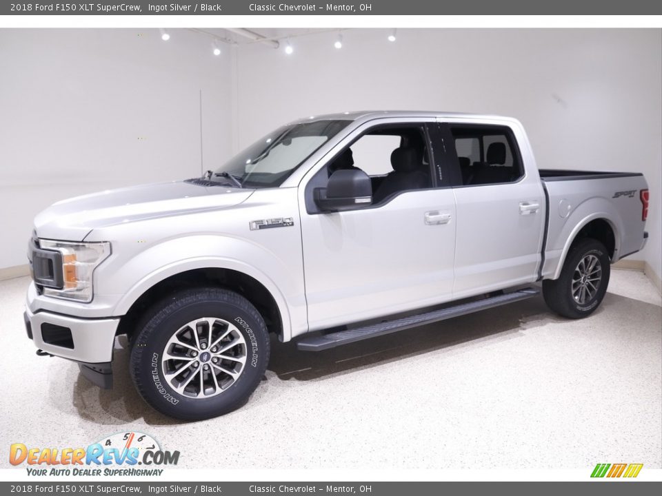 2018 Ford F150 XLT SuperCrew Ingot Silver / Black Photo #3