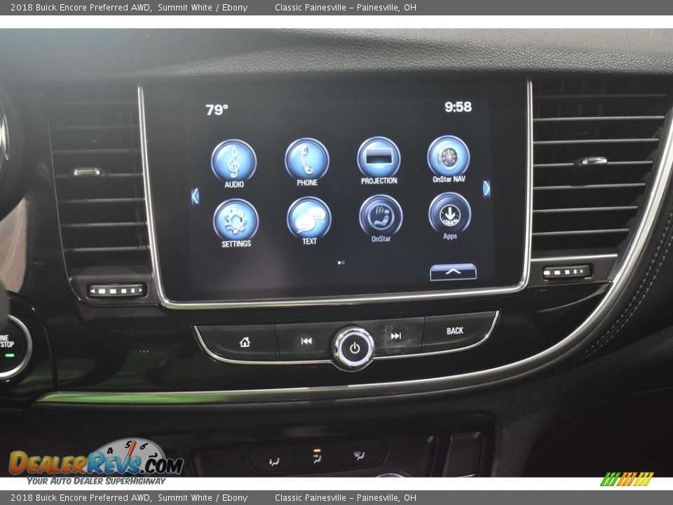 2018 Buick Encore Preferred AWD Summit White / Ebony Photo #13