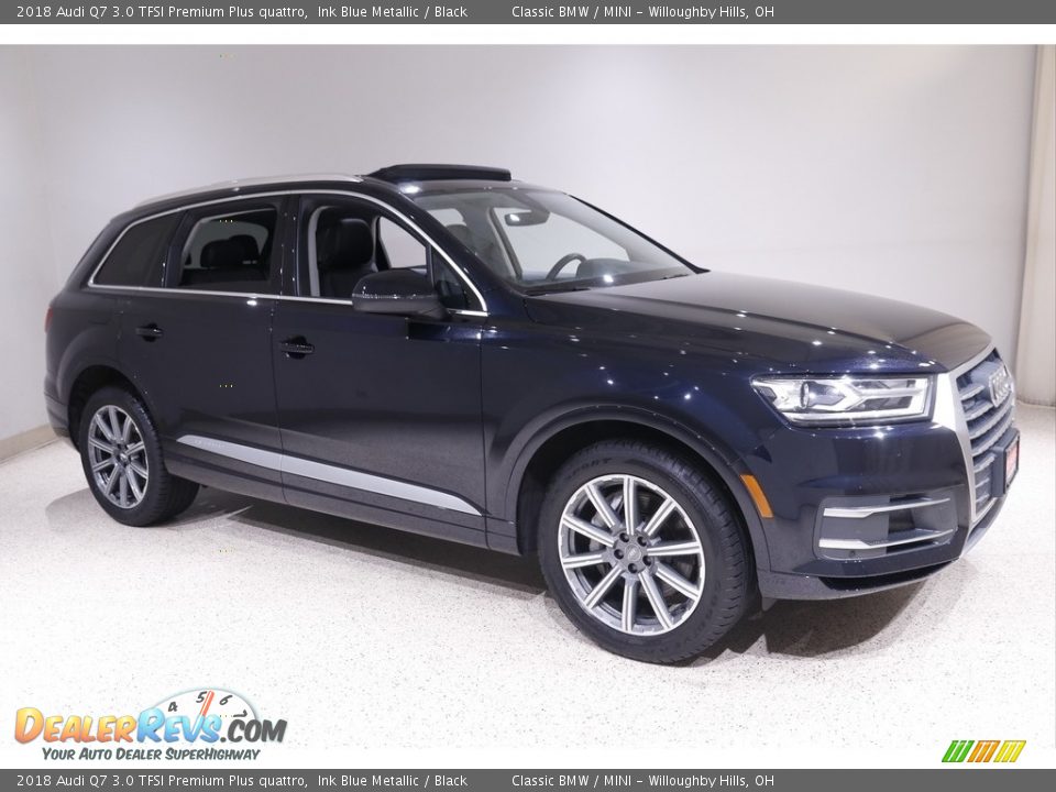 2018 Audi Q7 3.0 TFSI Premium Plus quattro Ink Blue Metallic / Black Photo #1