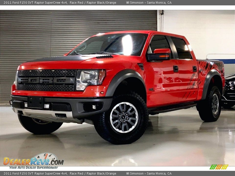 2011 Ford F150 SVT Raptor SuperCrew 4x4 Race Red / Raptor Black/Orange Photo #12