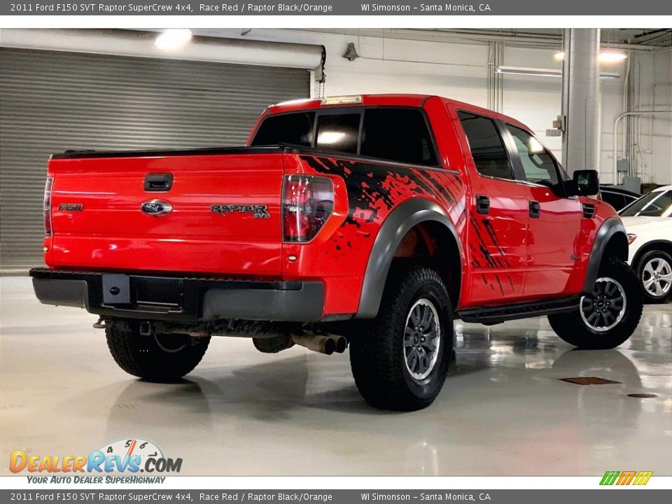 2011 Ford F150 SVT Raptor SuperCrew 4x4 Race Red / Raptor Black/Orange Photo #13