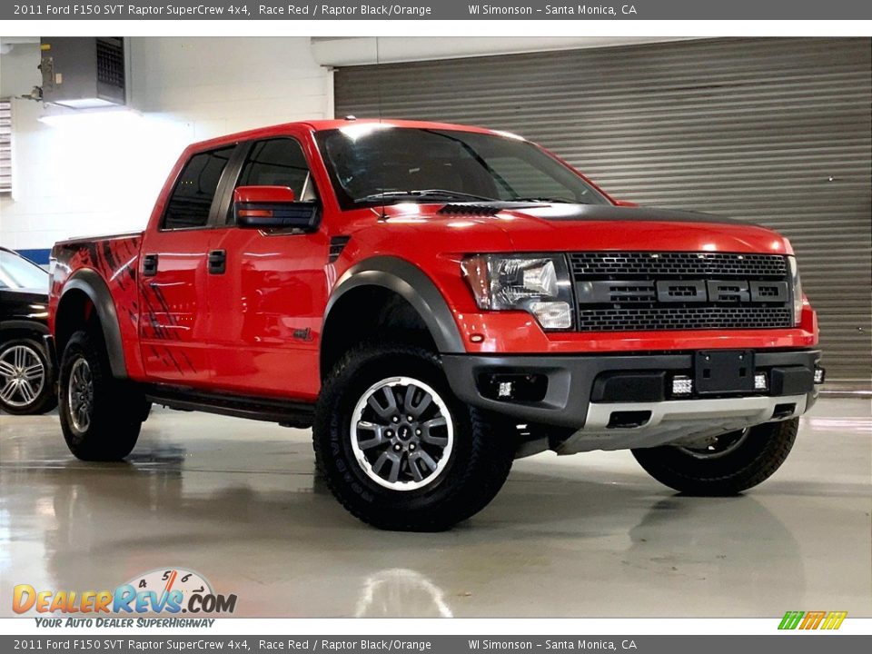 2011 Ford F150 SVT Raptor SuperCrew 4x4 Race Red / Raptor Black/Orange Photo #34