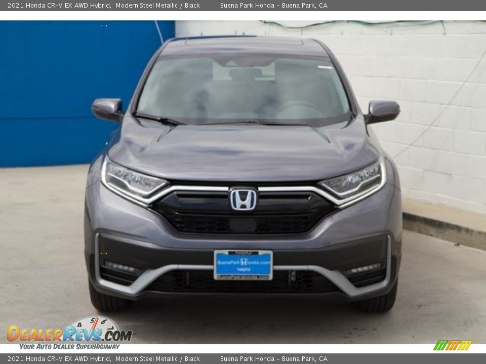 2021 Honda CR-V EX AWD Hybrid Modern Steel Metallic / Black Photo #3