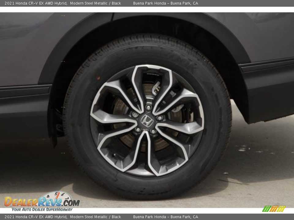 2021 Honda CR-V EX AWD Hybrid Modern Steel Metallic / Black Photo #10