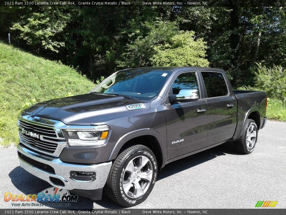 2021 Ram 1500 Laramie Crew Cab 4x4 Granite Crystal Metallic / Black Photo #2