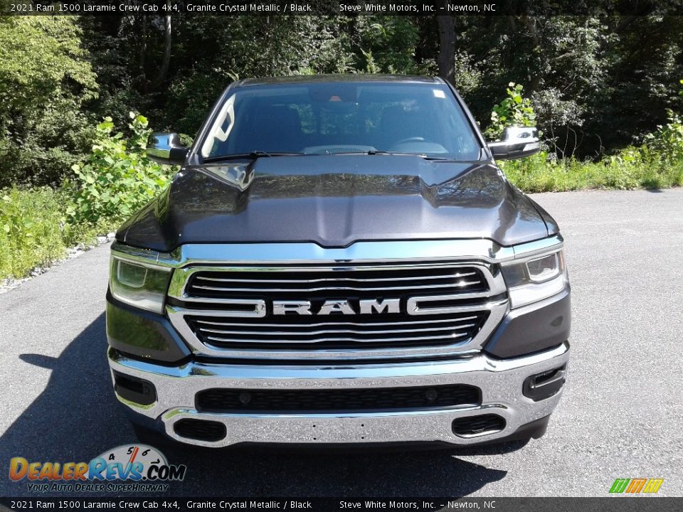 2021 Ram 1500 Laramie Crew Cab 4x4 Granite Crystal Metallic / Black Photo #3