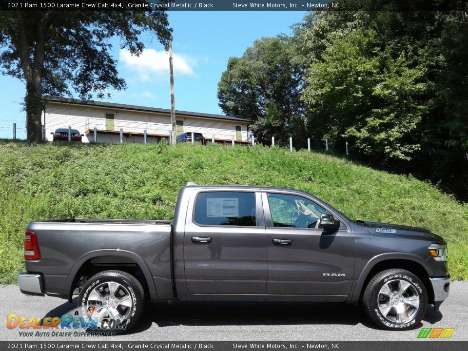 2021 Ram 1500 Laramie Crew Cab 4x4 Granite Crystal Metallic / Black Photo #5