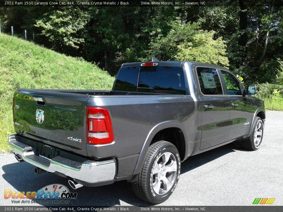 2021 Ram 1500 Laramie Crew Cab 4x4 Granite Crystal Metallic / Black Photo #6