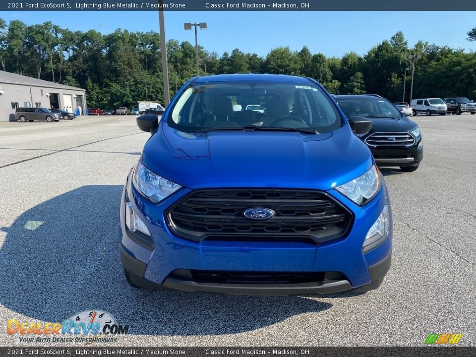 2021 Ford EcoSport S Lightning Blue Metallic / Medium Stone Photo #8