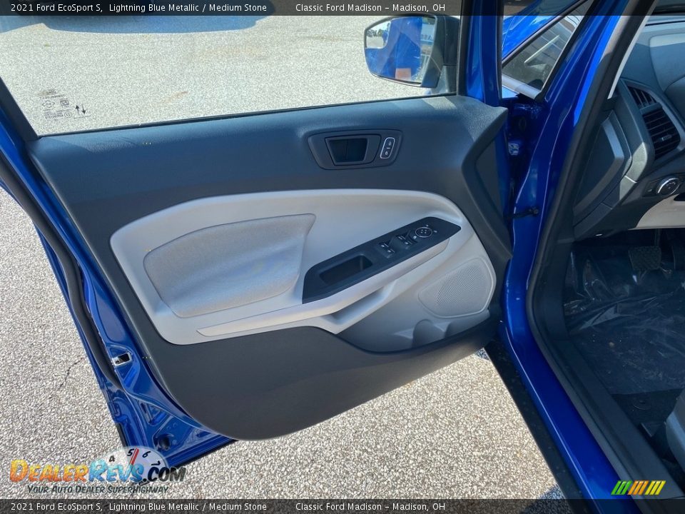 2021 Ford EcoSport S Lightning Blue Metallic / Medium Stone Photo #9