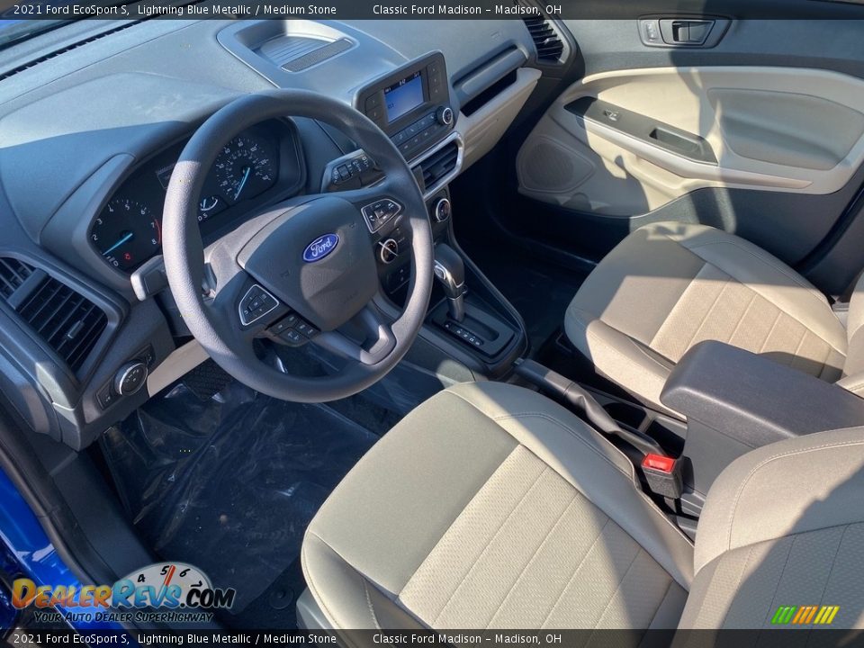 2021 Ford EcoSport S Lightning Blue Metallic / Medium Stone Photo #11