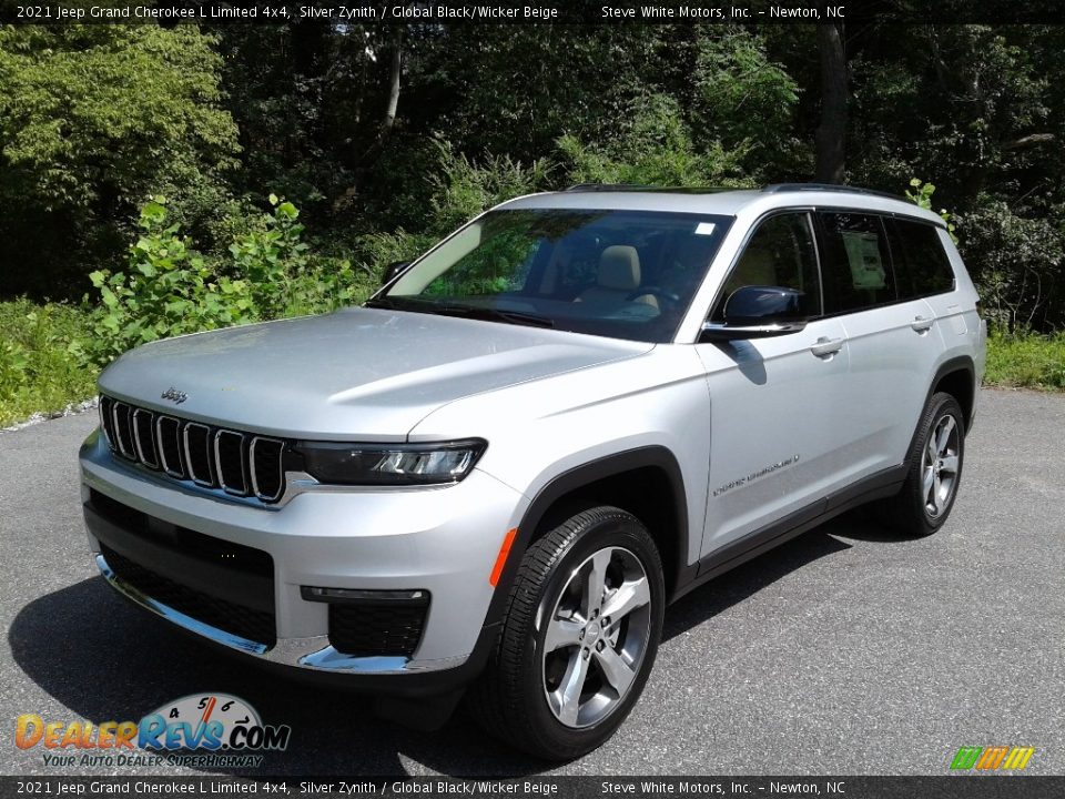 2021 Jeep Grand Cherokee L Limited 4x4 Silver Zynith / Global Black/Wicker Beige Photo #2