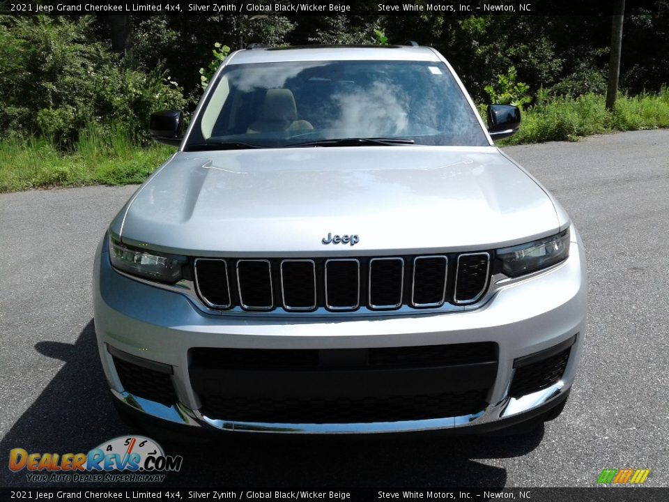 2021 Jeep Grand Cherokee L Limited 4x4 Silver Zynith / Global Black/Wicker Beige Photo #3