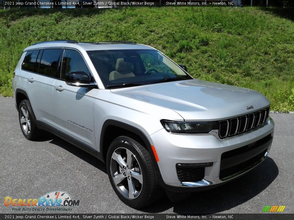 2021 Jeep Grand Cherokee L Limited 4x4 Silver Zynith / Global Black/Wicker Beige Photo #4