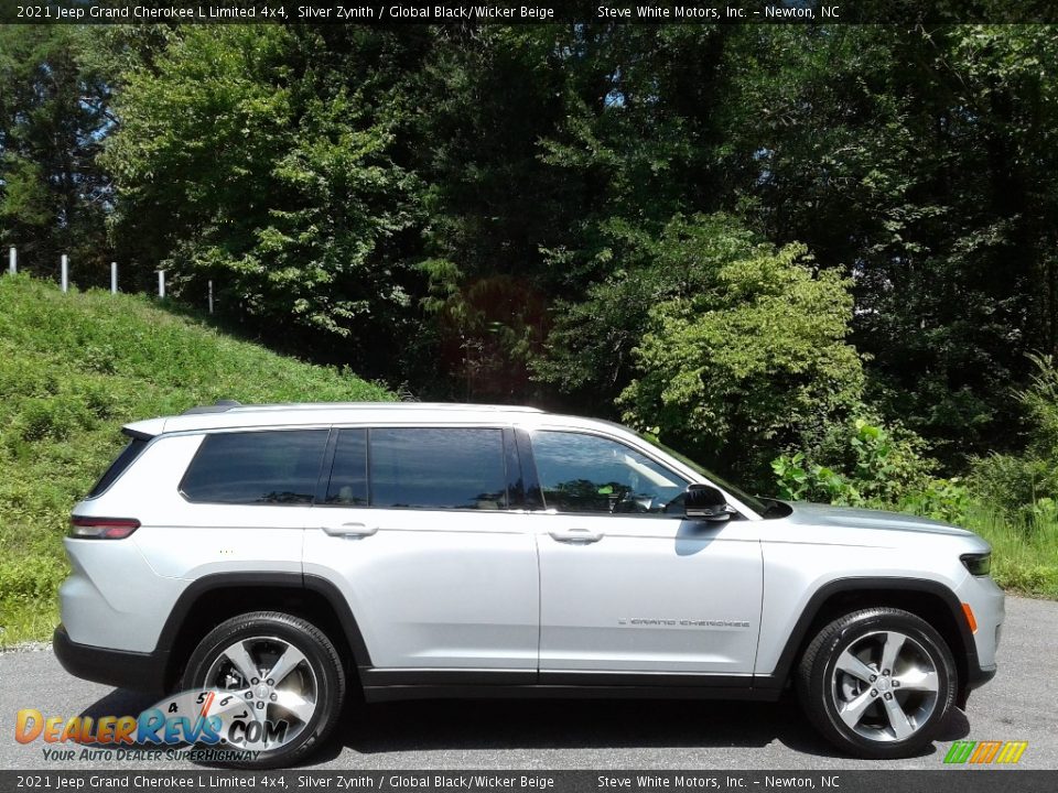 2021 Jeep Grand Cherokee L Limited 4x4 Silver Zynith / Global Black/Wicker Beige Photo #5