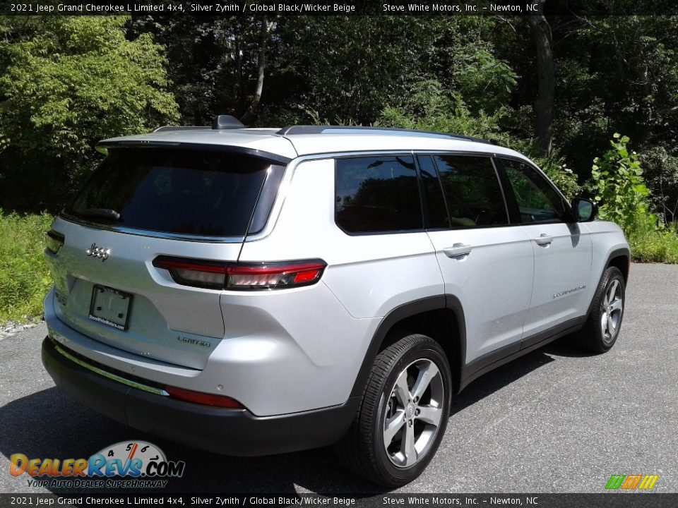 2021 Jeep Grand Cherokee L Limited 4x4 Silver Zynith / Global Black/Wicker Beige Photo #6