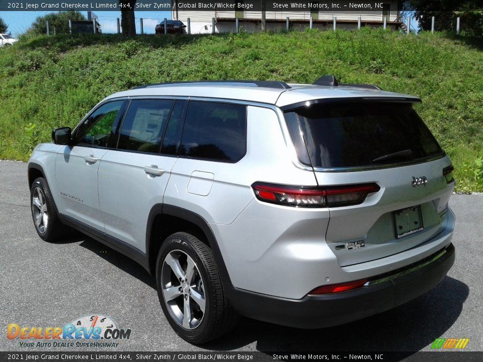 2021 Jeep Grand Cherokee L Limited 4x4 Silver Zynith / Global Black/Wicker Beige Photo #8