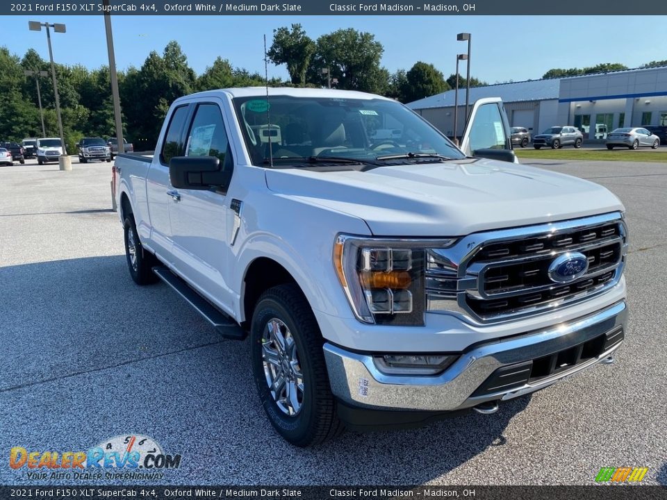2021 Ford F150 XLT SuperCab 4x4 Oxford White / Medium Dark Slate Photo #7