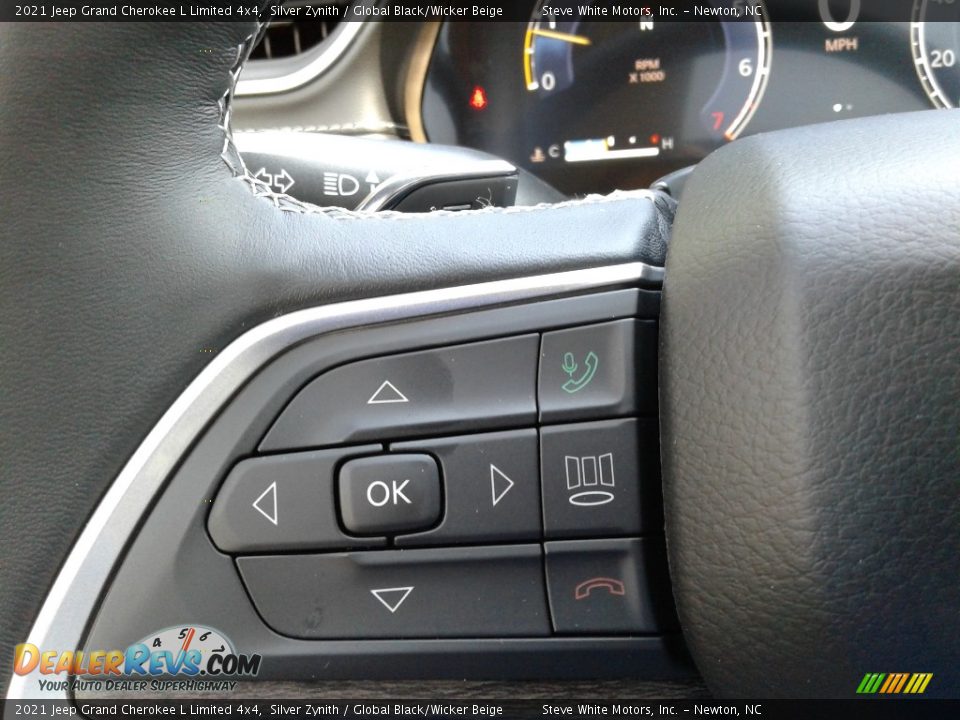 2021 Jeep Grand Cherokee L Limited 4x4 Silver Zynith / Global Black/Wicker Beige Photo #21