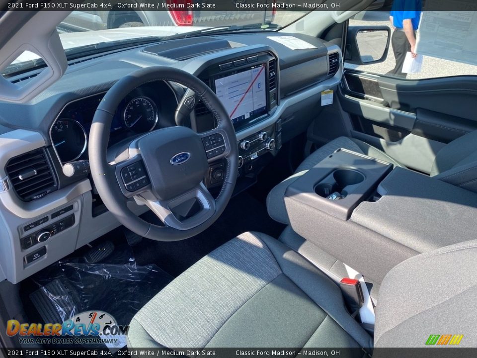 2021 Ford F150 XLT SuperCab 4x4 Oxford White / Medium Dark Slate Photo #12
