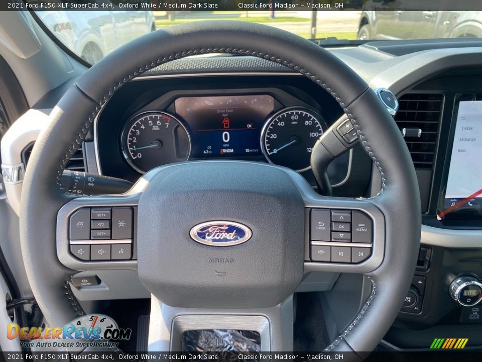 2021 Ford F150 XLT SuperCab 4x4 Oxford White / Medium Dark Slate Photo #13
