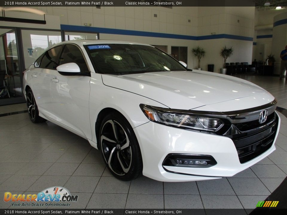 2018 Honda Accord Sport Sedan Platinum White Pearl / Black Photo #3