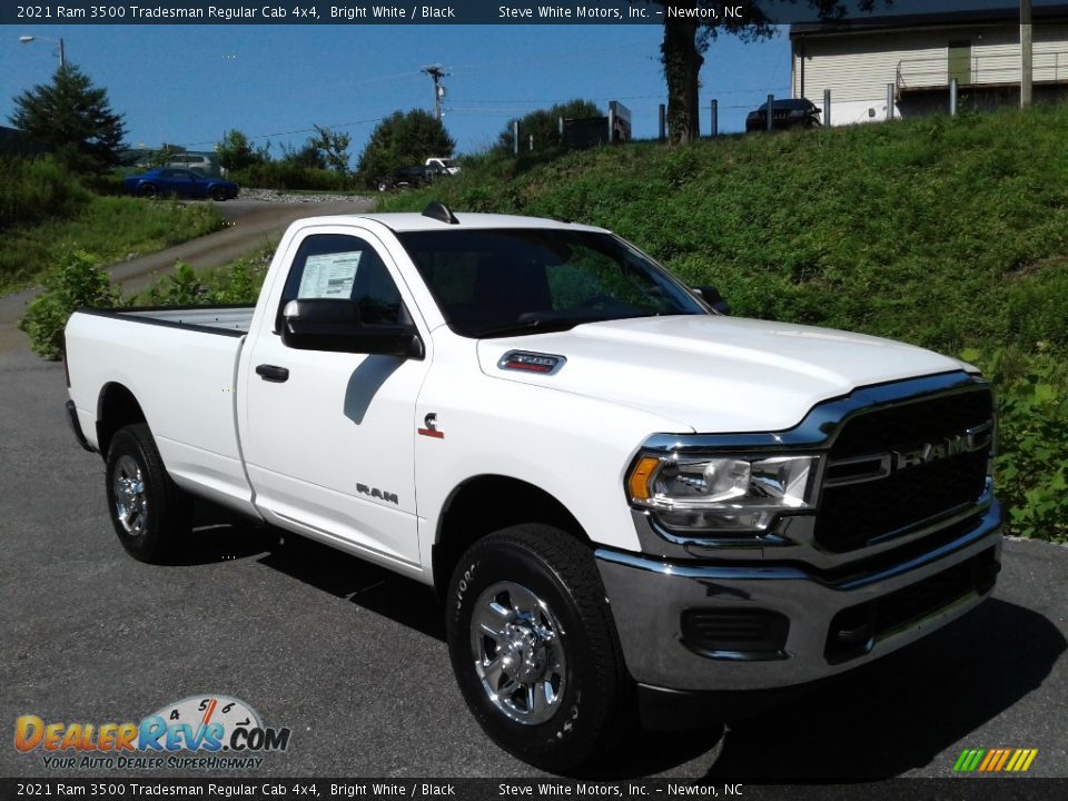 2021 Ram 3500 Tradesman Regular Cab 4x4 Bright White / Black Photo #4