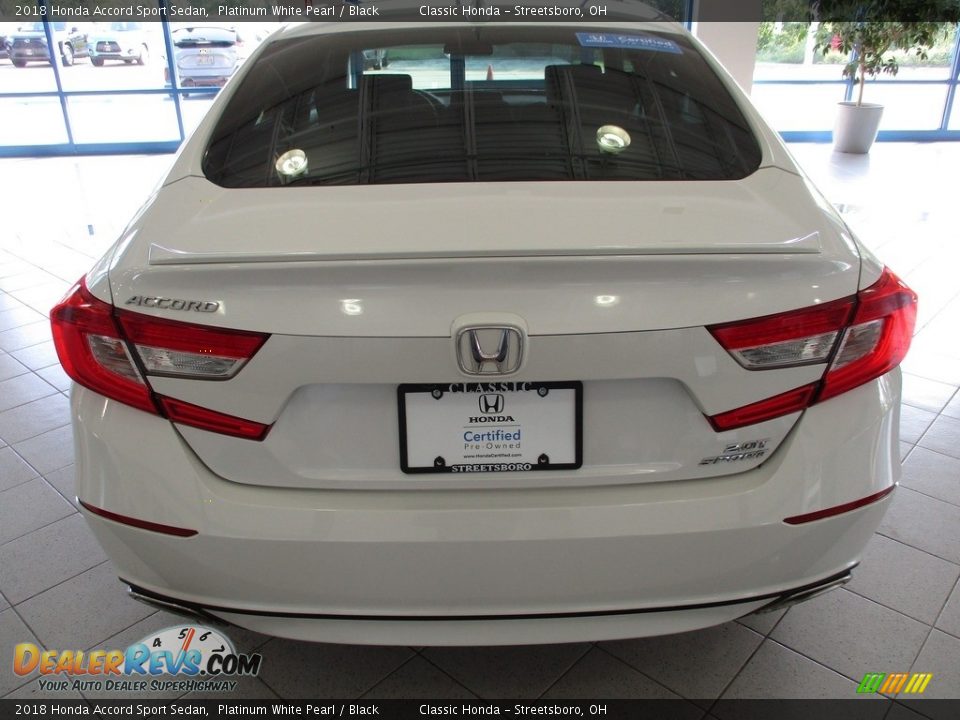 2018 Honda Accord Sport Sedan Platinum White Pearl / Black Photo #7