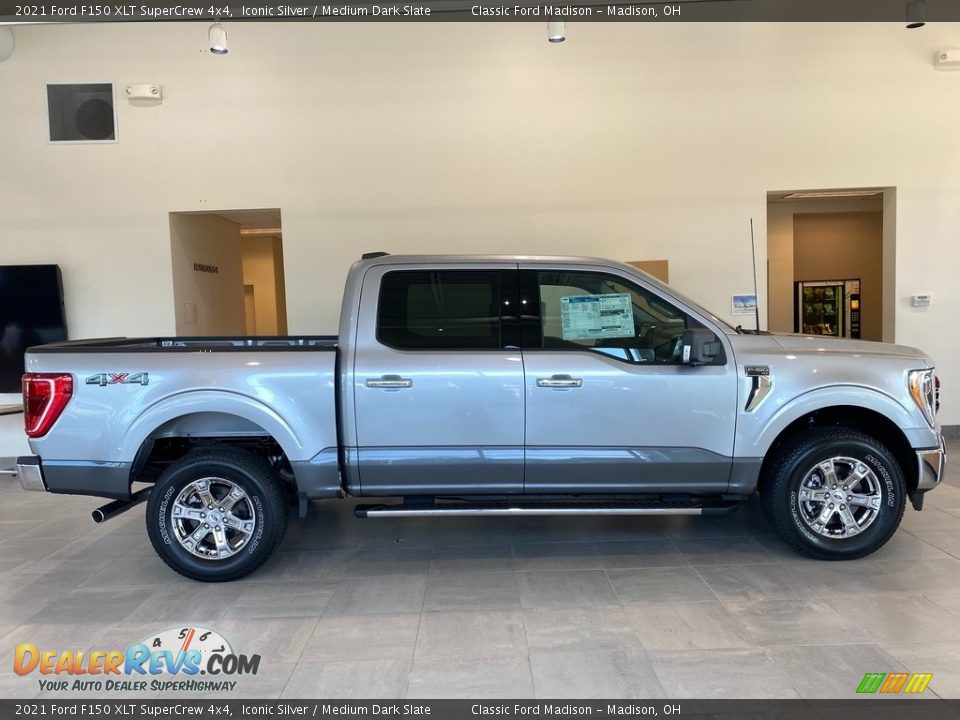 2021 Ford F150 XLT SuperCrew 4x4 Iconic Silver / Medium Dark Slate Photo #6