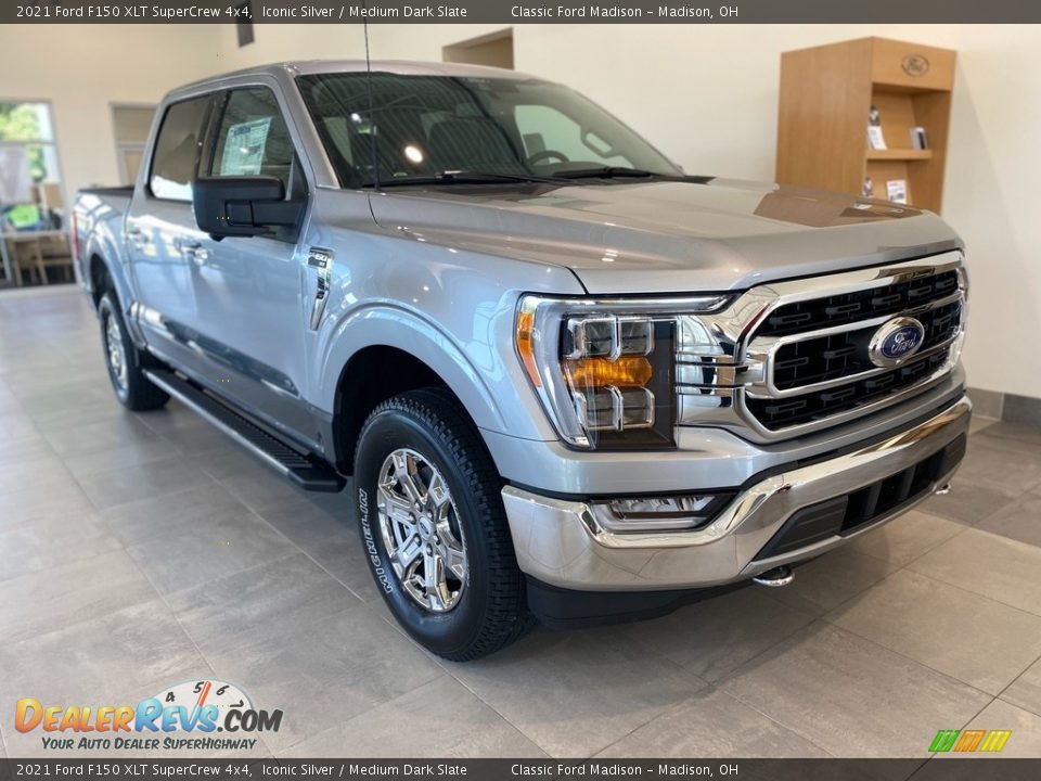 2021 Ford F150 XLT SuperCrew 4x4 Iconic Silver / Medium Dark Slate Photo #7