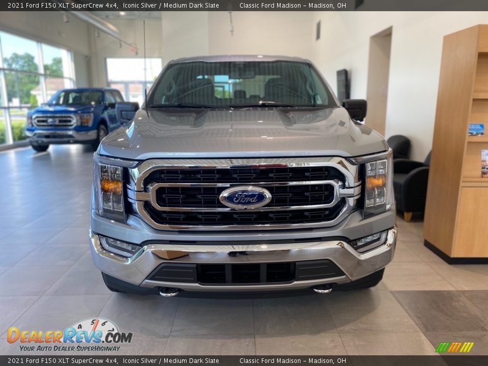 2021 Ford F150 XLT SuperCrew 4x4 Iconic Silver / Medium Dark Slate Photo #8