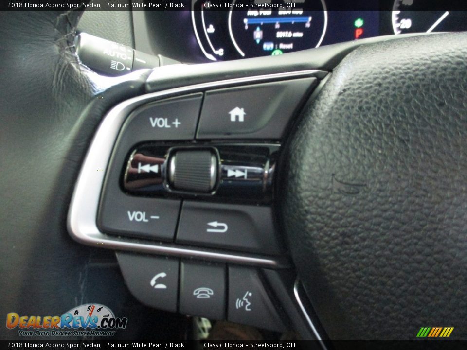 2018 Honda Accord Sport Sedan Platinum White Pearl / Black Photo #28
